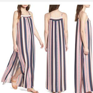 One Clothing Rainbow Stripe Maxi Dress